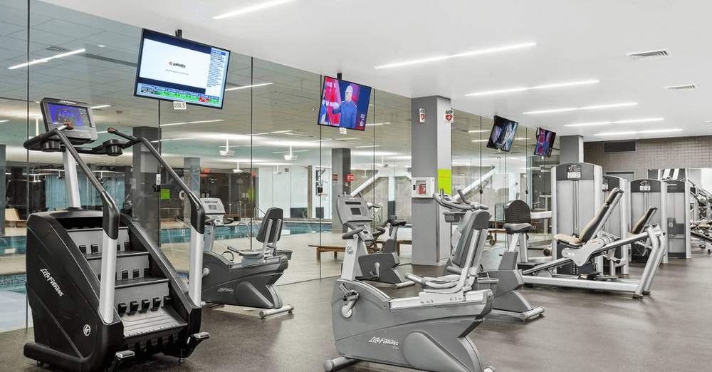 24,000 square foot fitness center at Optima Camelview with cardio and strength equipment